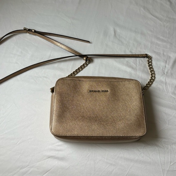 Michael Kors Handbags - Michael Kors Gold Crossbody Bag